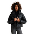 Dynamite Short Faux Leather Puffer Jacket, Jet Black