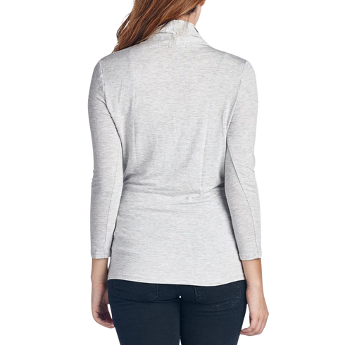 VONDA Women V-neck Long Sleeve Cotton Comfy Maternity Tops Nursing Tops, 3XL - MGworld