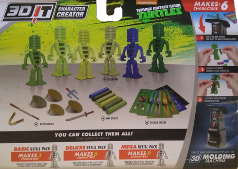 3D Character Creator Teenage Mutant Ninja Turtles Deluxe Refill Pack Novelty Toy - MGworld