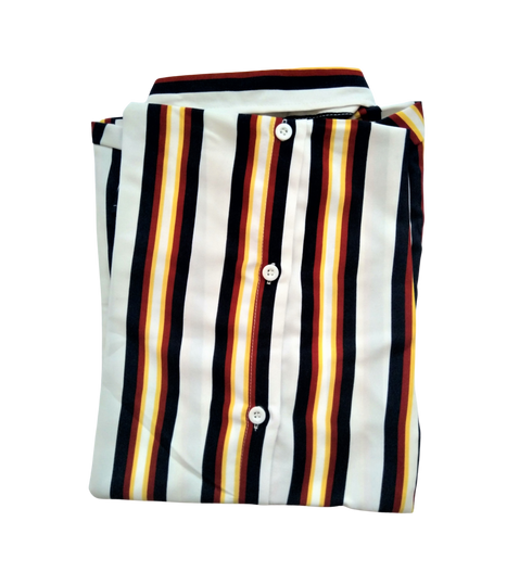 Zaful Button Up Vertical Stripe Shirt, Medium - MGworld