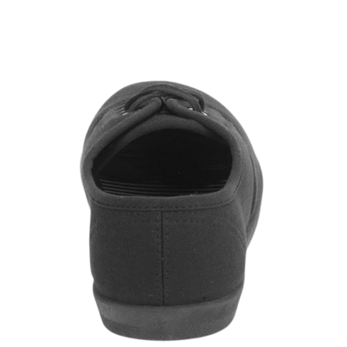 George Womens Casual Black Canvas Lace Up Shoes - MGworld