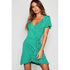 Boohoo Women's Polka Dot Wrap Front Ruffle Tea Dress | 10