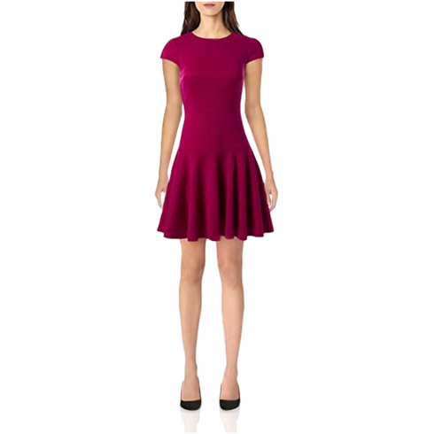 Eliza J Women's Textured Knit Fit and Flare Dress