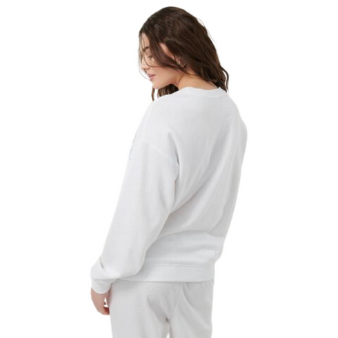 Garage White Oversized Crew Neck Santa Monica Sweater