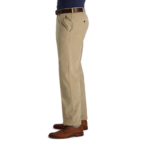 Haggar Pantalon en velours côtelé stretch pour homme Coupe classique