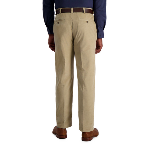 Haggar Pantalon en velours côtelé stretch pour homme Coupe classique