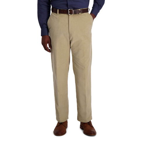 Haggar Pantalon en velours côtelé stretch pour homme Coupe classique