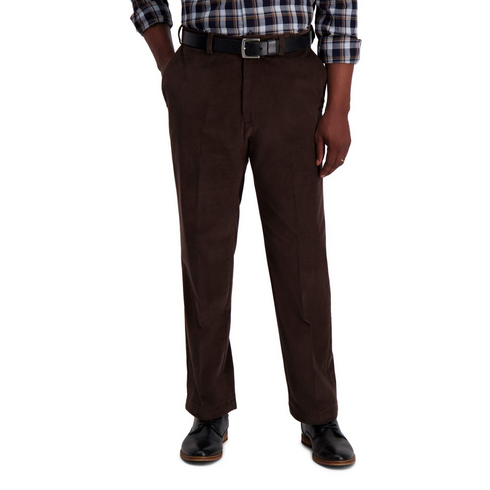 Haggar Pantalon en velours côtelé stretch pour homme Coupe classique