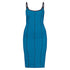 PrettyLittleThing Petrol Blue Ribbed Contrast Stitch Strappy Midi Dress | 4