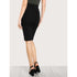 SHEIN Solid Black Pencil Skirt