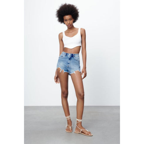 Zara High Rise Denim Shorts | 2