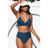 Cupshe Nail Blue Twist High Waisted Bikini