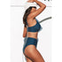 Cupshe Nail Blue Twist High Waisted Bikini