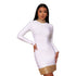 Fashion Nova Gabriella Bandage Mini Dress - White/Gold 