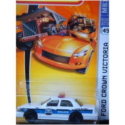 Matchbox Ford Crown Victoria White Police K-9 Unit Patrol Car #49 1/64 Factory Sealed