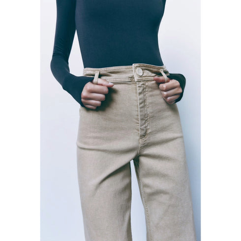 Zara High-Waisted ZW Marine Straight Jeans
