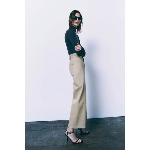 Zara High-Waisted ZW Marine Straight Jeans
