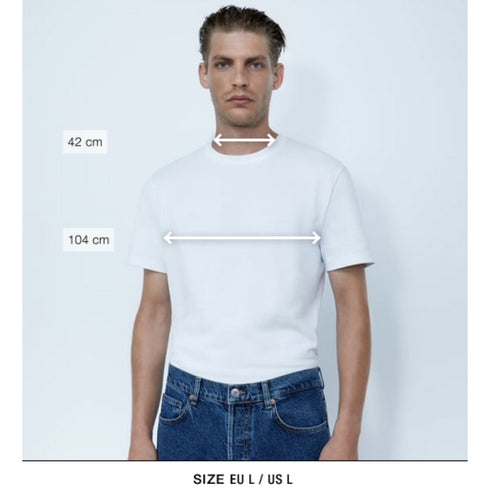 Zara Men's Large Size Measurement