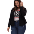 Torrid Studio Black Uptown Premium Ponte Stretch Peplum Blazer 6X - MGworld