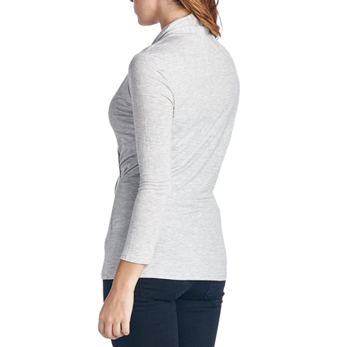 VONDA Women V-neck Long Sleeve Cotton Comfy Maternity Tops Nursing Tops, 3XL - MGworld