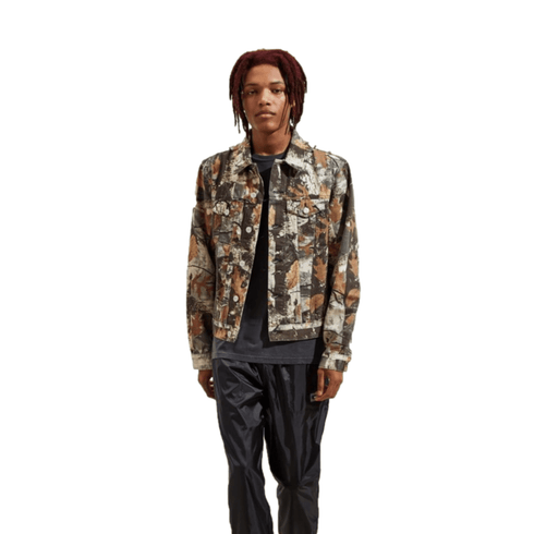 BDG Camo Print Denim Trucker Jacket, Small - MGworld