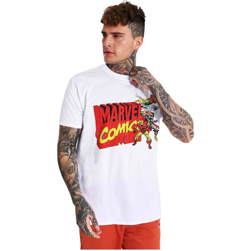 Boohoo Men's Retro Marvel Comics Licensed T-shirt