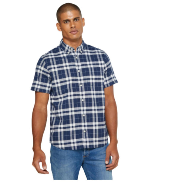 GAP Checked Regular Fit Short Sleeve Shirt - MG Selections