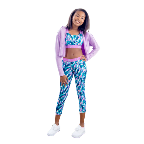 Jill Yoga Girls Cropped Zip-Up Hoodie | Size 10 (Medium) - MGworld
