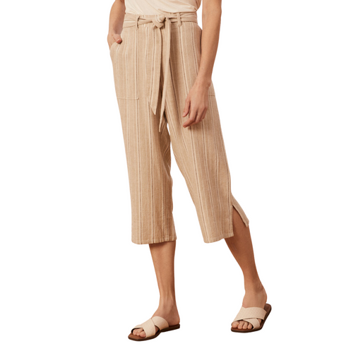 Laura Stripe Print Gaucho Pants | 8 US