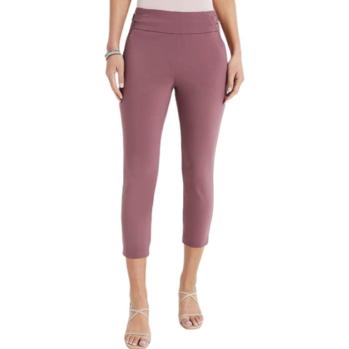 Maurices Bengaline Cropped Dress Pant Mauve Plum