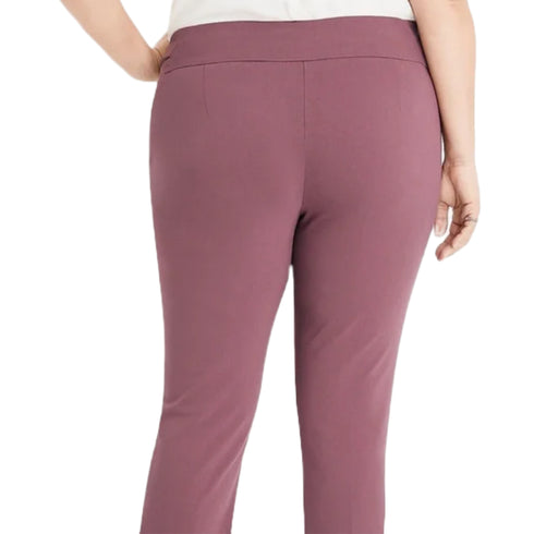 Maurices Bengaline Cropped Dress Pant Mauve Plum