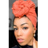 Melanin Textured Stretch Satin Head Wrap