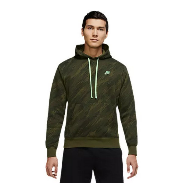 Nike Sportswear Men's Club Fleece All Over Print Pullover Hoodie | XXL