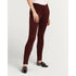 PrettyLittleThing Pantalón de pierna ancha con detalle de pliegues de piel sintética color chocolate | 6 EE. UU.