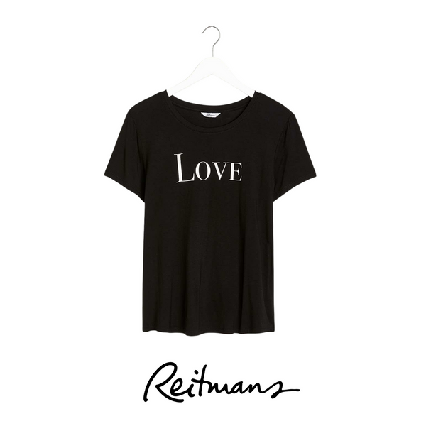 Reitmans Short Sleeve Love Tee Shirt, Various Sizes on Sale