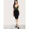 SHEIN Solid Black Pencil Skirt