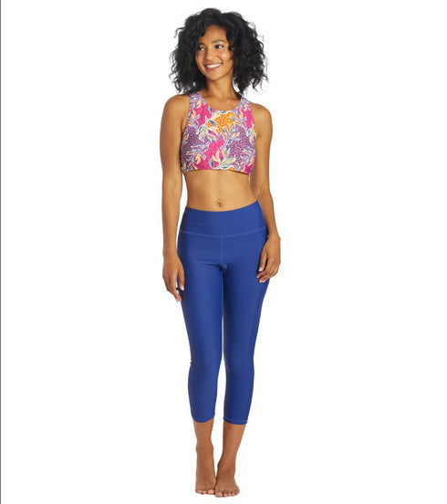 Sporti Blue Iris Active Swim Capri Legging | S