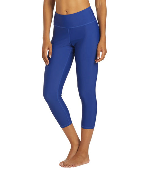 Sporti Blue Iris Active Swim Capri Legging | S