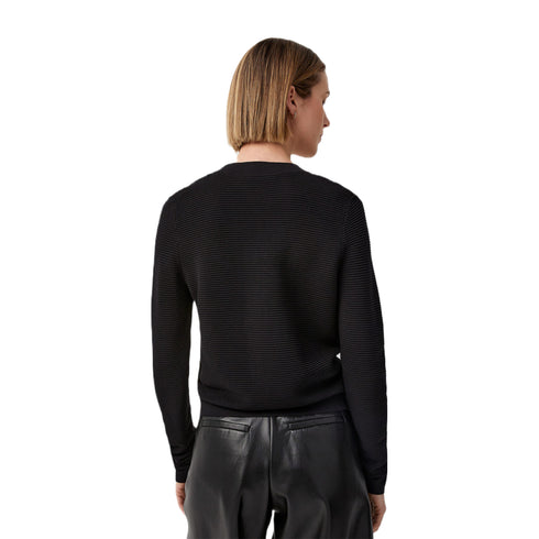 Simons Ottoman-Knit Cropped Cardigan, Black