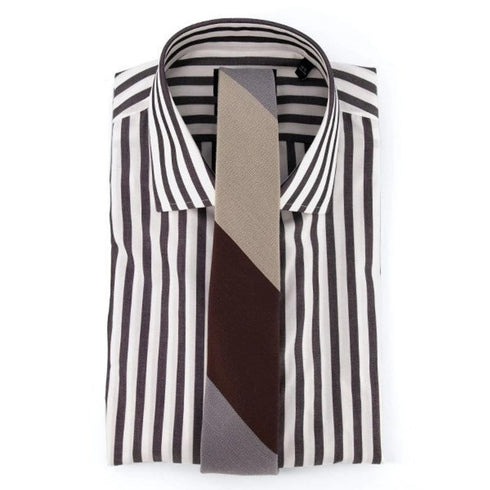 Tie Bar Men's Cabana Stripe Non-Iron Dress Shirt