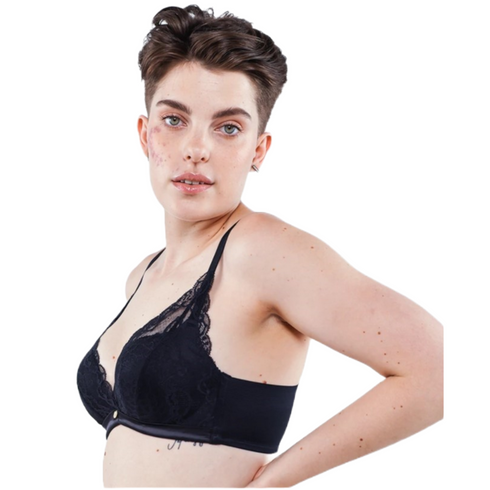 Understance Dahlia Wireless Push-Up Bralette, Black | 32A