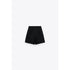 Zara Women's Double Button Black Bermuda Skort | M