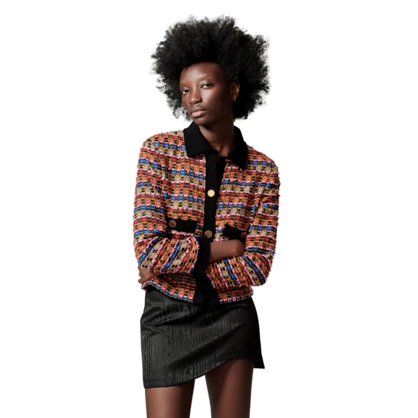 Zara Multi-Colored Structured Jacket | S