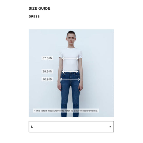 Zara Dress Size Chart